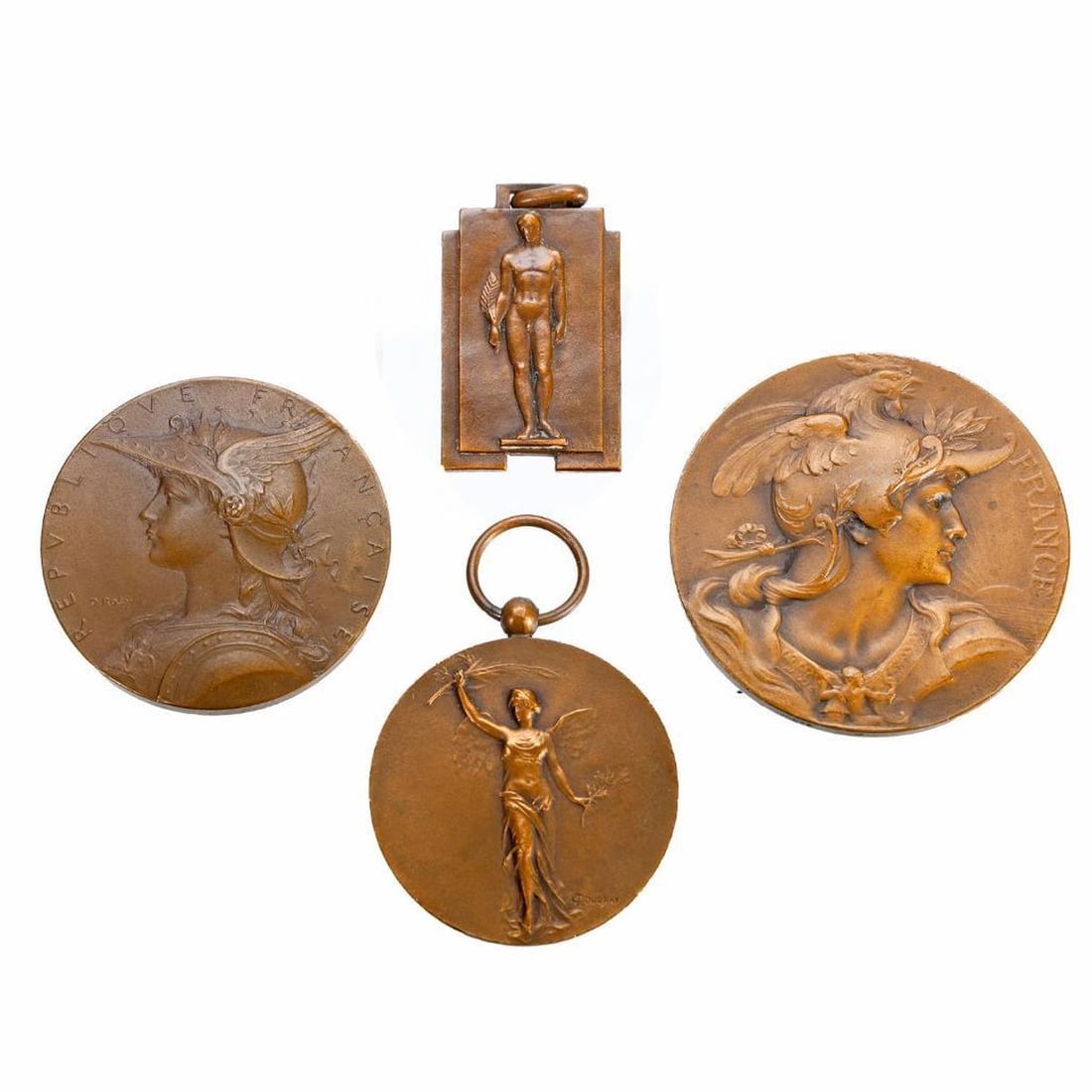 Four French Medals, c. 1900s-1930s (1 of 2)