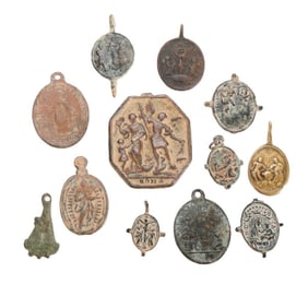 Collection of Antique Devotional Medals (12)