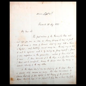 Robert Southey Autograph Letter Signed, 1822