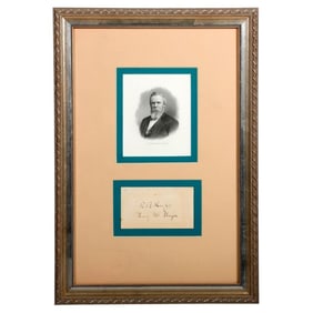 President Rutherford B. Hayes/Lucy W. Hayes Signatures