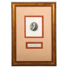 President Martin Van Buren Signature, Framed