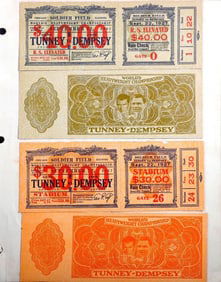 Tunney vs. Dempsey "Long Count" Contracts and Ephemera