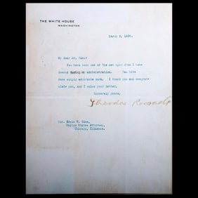 Theodore Roosevelt TLS [Final Days in Office]