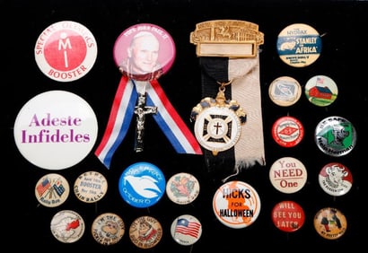 Assortment of Pins/Buttons, Advertising, Sports, Misc.