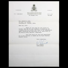 William Leonard Higgitt, Royal Canadian Mounted Police, TLS