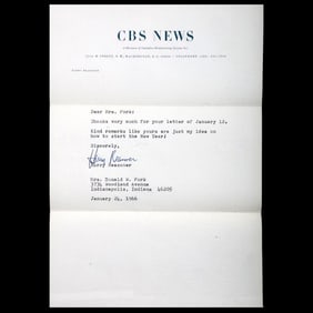 Harry Reasoner Signed Letter