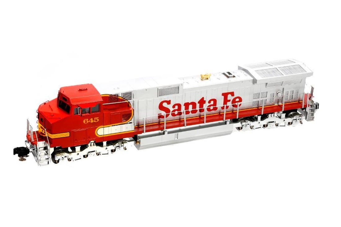 3rd Rail O Gauge 3-Rail Santa Fe GE C44-9W Diesel Loco: 3rd Rail O Gauge 3-Rail Santa Fe GE C44-9W Diesel Locomotive in shelf worn, faded original box.