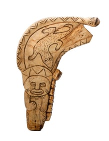 A Carved Equine Jaw Bone