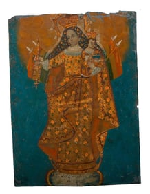 A Mexican/Dominican Retablo of the Virgin of Altagracia