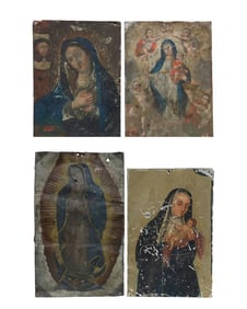 Four Mexican Retablos of Mary