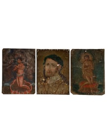 Three Mexican Retablos of Jesus