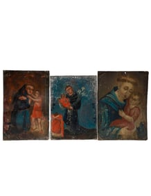 Three Mexican Retablos of Saints