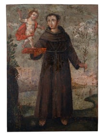 Retablo on Copper, St. Anthony