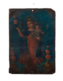 A Mexican Retablo of the Mother of Atocha