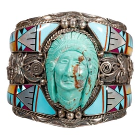 Vintage Native American Southwest Cuff Bracelet