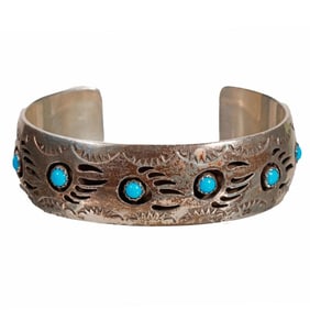 Vintage Native American Southwest Cuff Bracelet