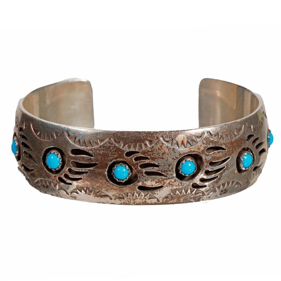 Vintage Native American Southwest Cuff Bracelet (1 of 4)