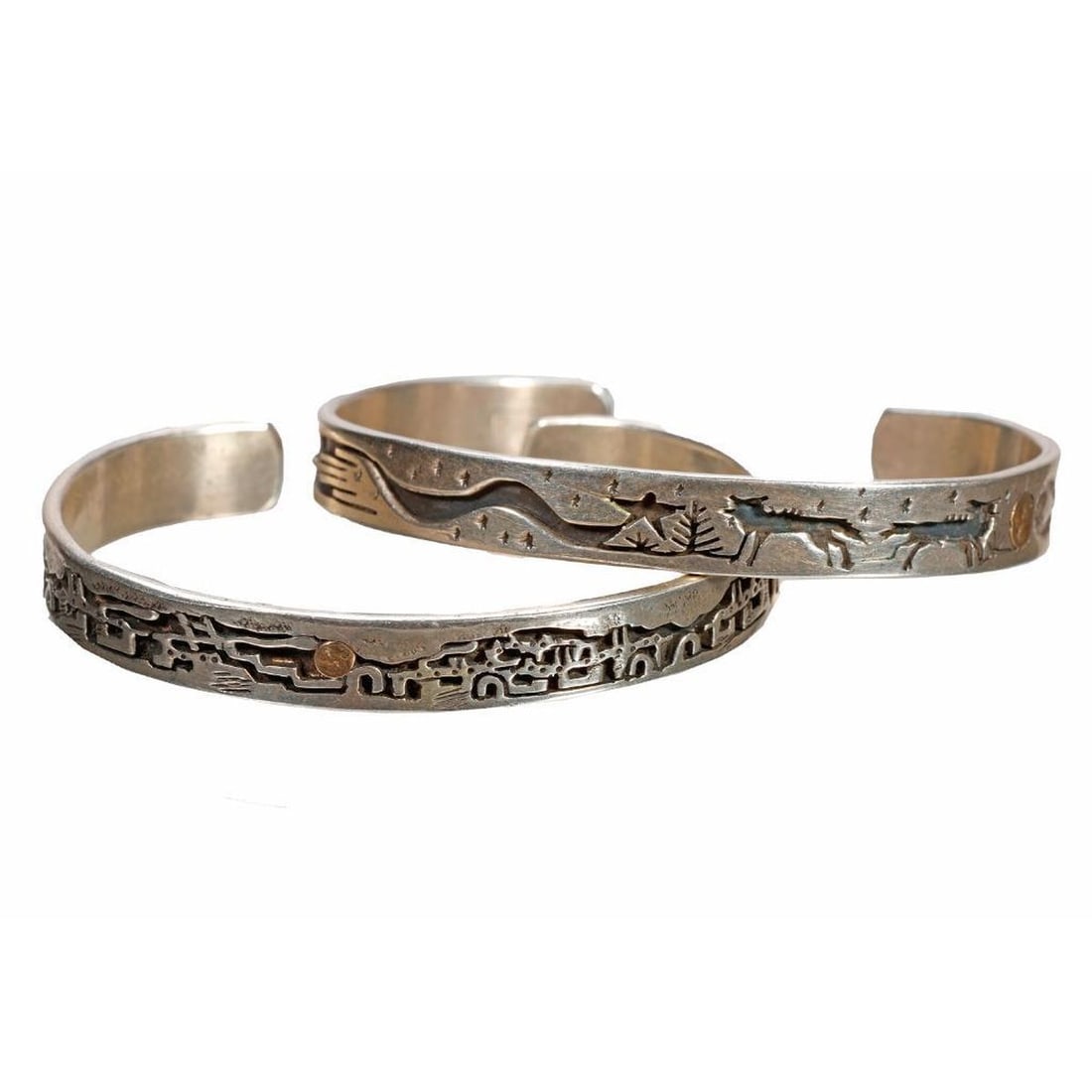 Vintage Native American Southwest Cuff Bracelets (1 of 3)