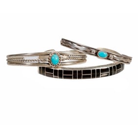Vintage Native American Southwest Cuff Bracelets