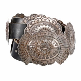 Vintage Native American Southwest Concho Belt