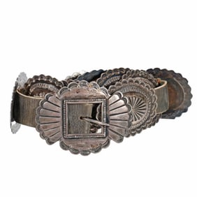 Vintage Native American Southwest Concho Belt