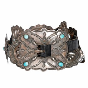 Vintage Native American Southwest Concho Belt