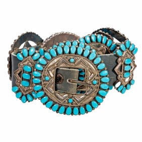 Vintage Native American Southwest Concho Belt