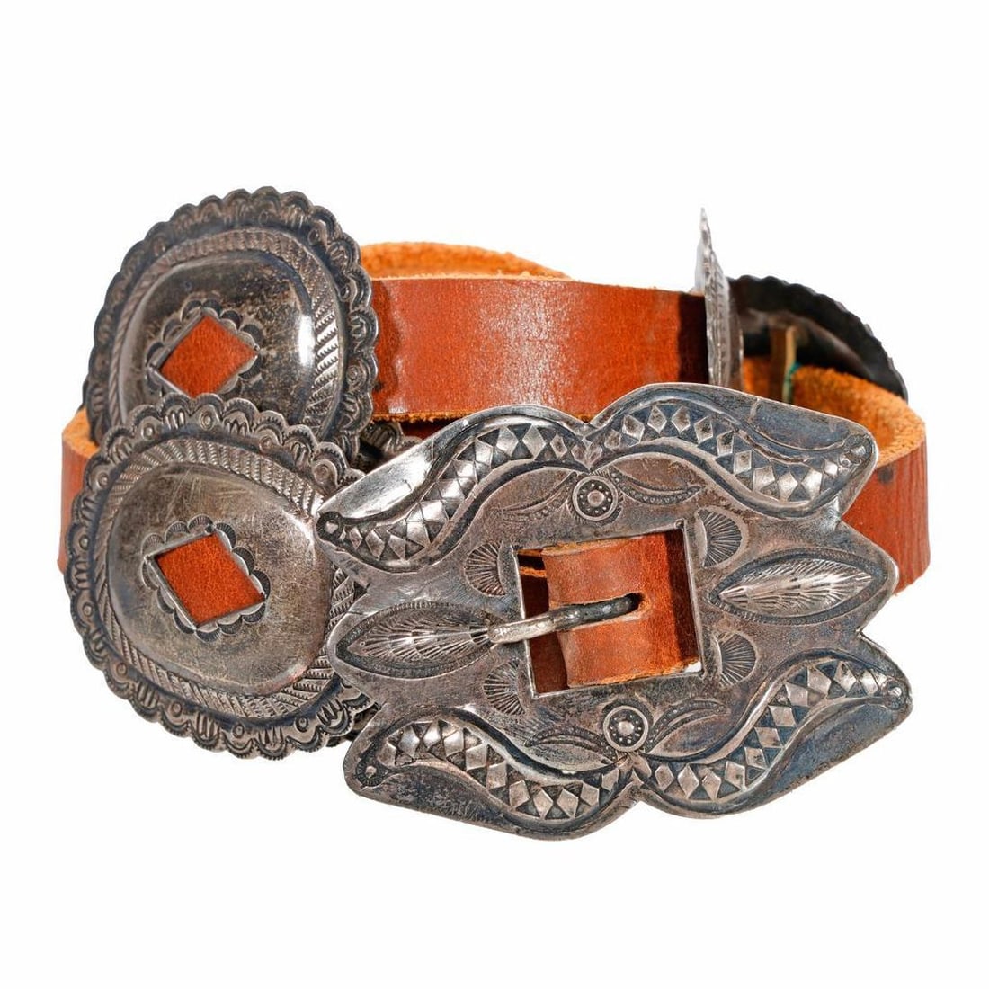 Vintage Native American Southwest Concho Belt (1 of 3)