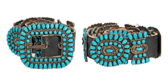 Vintage Native American Southwest Concho Belt