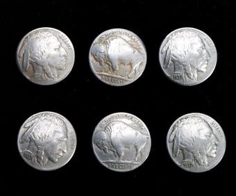 Vintage Native American Southwest Coin Buttons