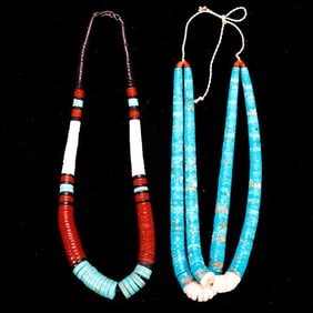 Vintage Native American Southwest Heishi Necklace