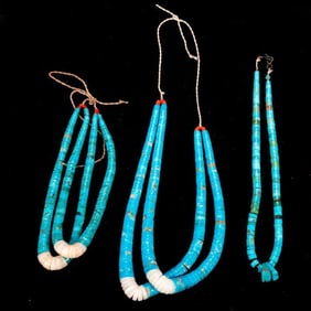 Vintage Native American Southwest Heishi Necklaces