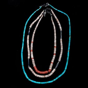 Vintage Native American Southwest Heishi Necklaces