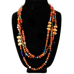 Vintage Native American Southwest Fetish Necklace