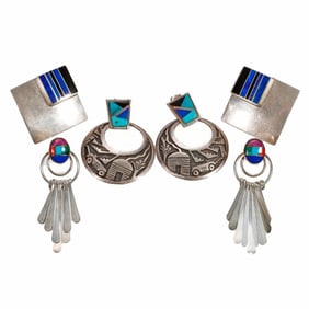 Vintage Native American Southwest Earrings