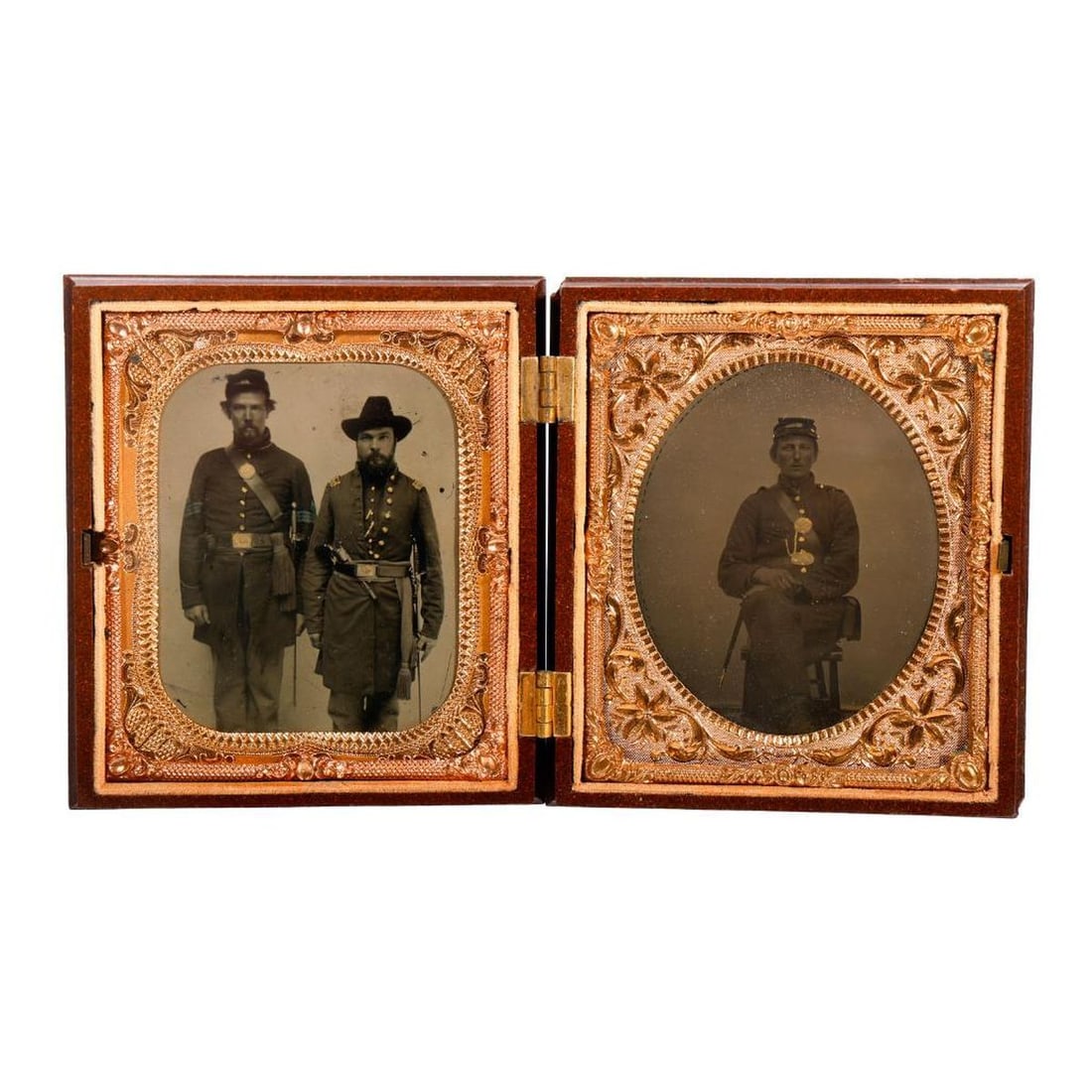 Cased Double Tintype Union Soldiers (1 of 7)