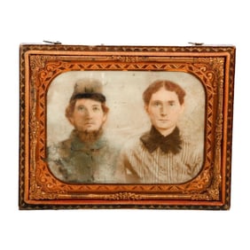 Opalotype of Civil War Soldier and wife