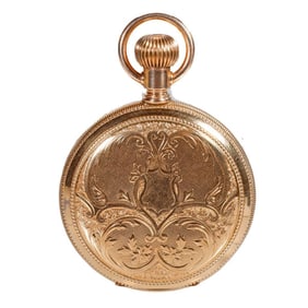 Elgin 14k Gold Huning Cased Pocket Watch