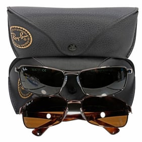Two Pairs Ray Ban Sunglasses