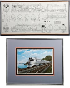 Mike Danneman Pioneer Zephyr Train Print, with another