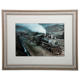 Steam Engine Coal Train Print