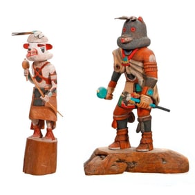 Two Hopi Kachina or Katsina Kachinas