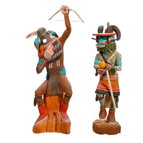 Two Hopi Kachina or Katsina Dolls