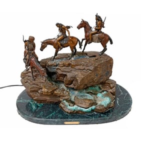 Steve Davies (After C. M. Russell), Indian Scouting Party