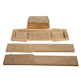 Tiffany Studios American Indian Partial Desk Set