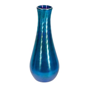 Tiffany Studios Blue Favrile Glass Vase