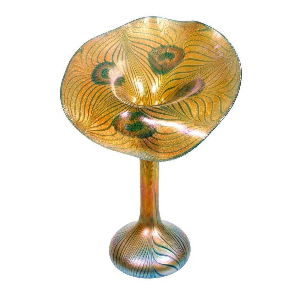 Lundberg Studios Iridescent Glass Jack-in-the-Pulpit Vase (1 of 3)