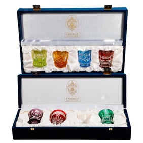 Seven Faberge Vodka Glasses
