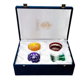 Four Faberge Glasses in Retail Box