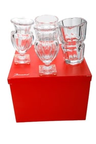 Four Baccarat Crystal Vases